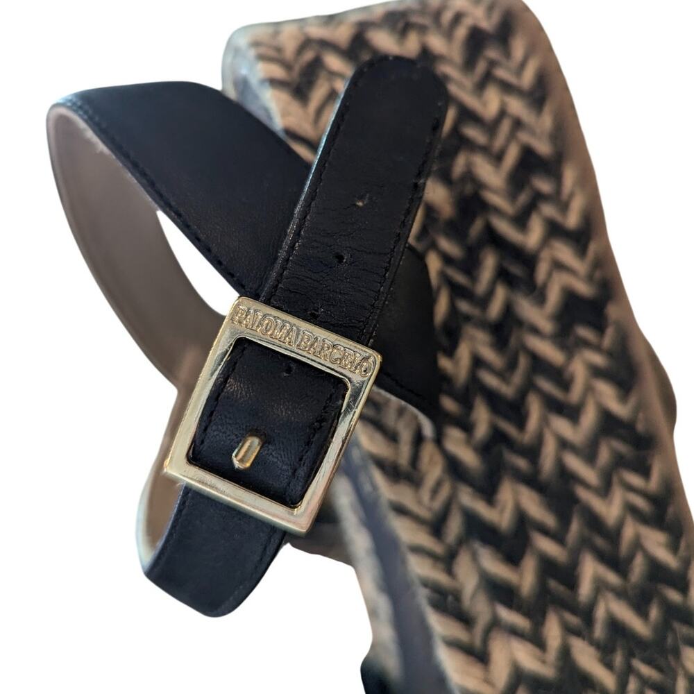 Paloma Barcelo Raffia Woven Fringe Espadrille Platform Sandals Size 38 - Picture 5 of 6
